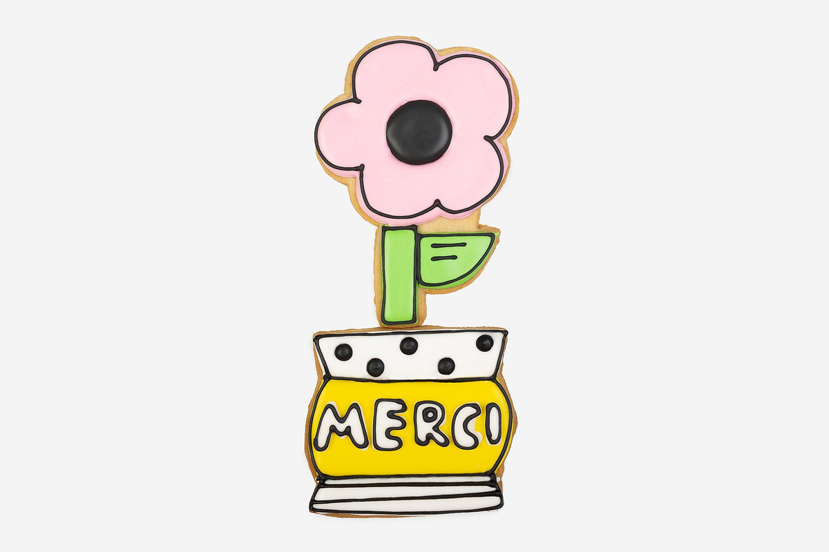 Merci en pot, biscuits glacés à la main