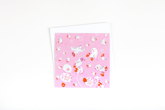 Les oiseaux dansent - rose