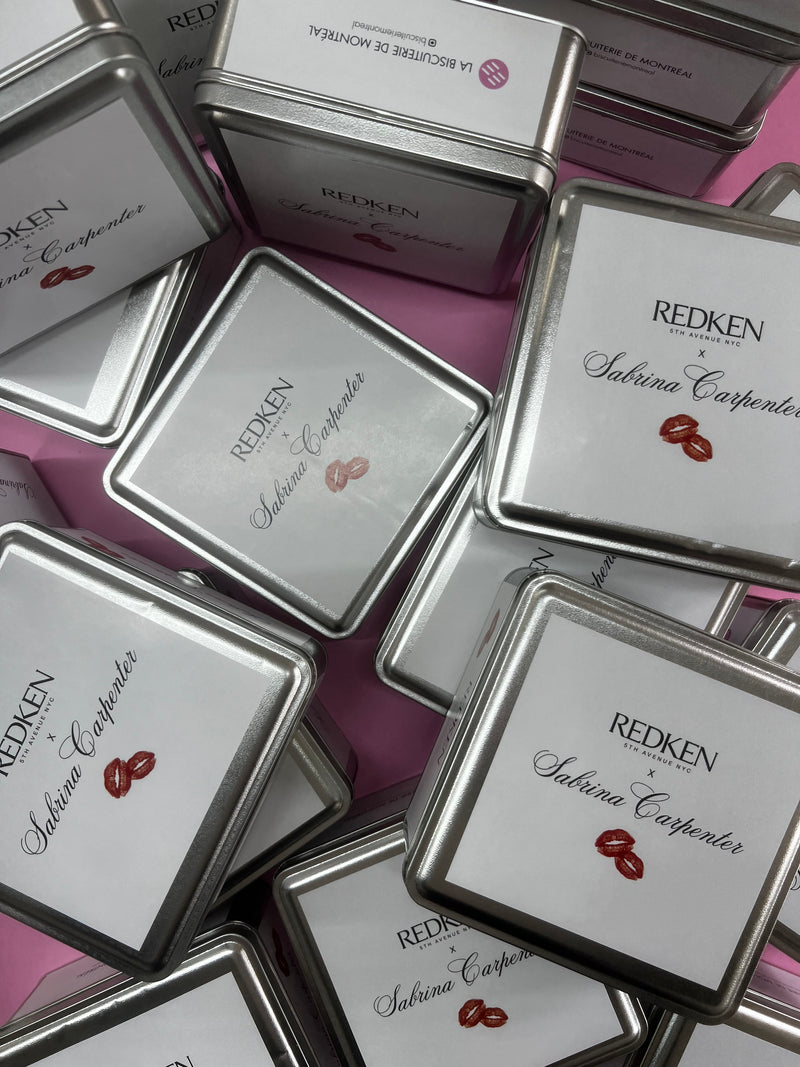 Sabrina Carpenter et Redken : Boîte cadeau pour influenceurs, biscuits La Biscuiterie de Montréal